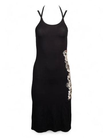 00S BLACK LOGO SLIP DRESS