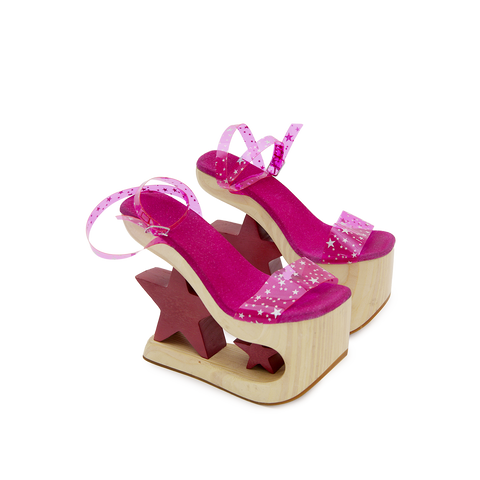 L’ETOILE PINK WOOD STAR HEELS
