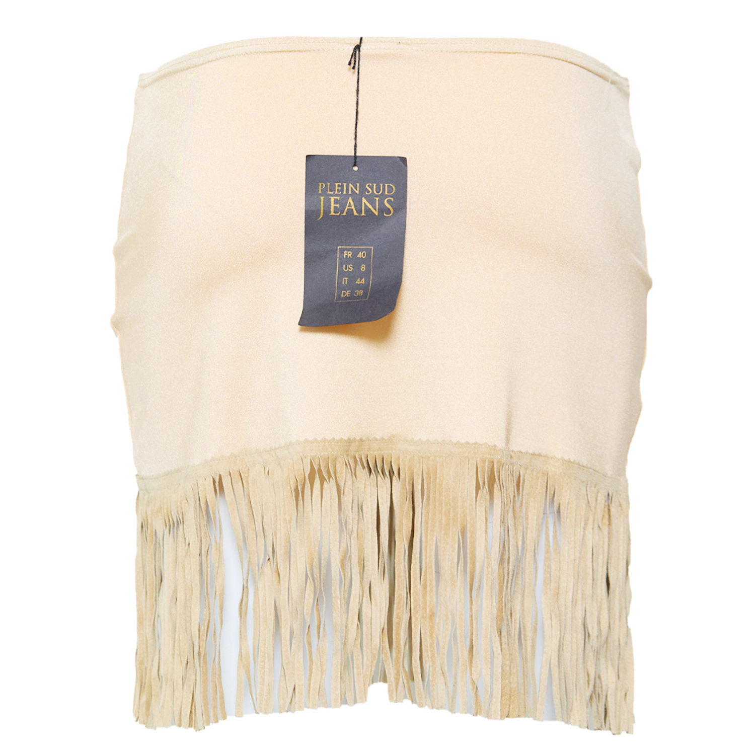 CHAMPAGNE FRINGE MINI SKIRT (NWT)