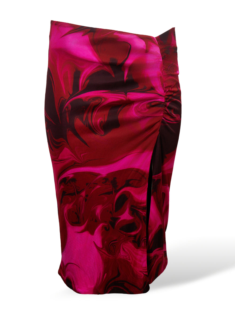 SS01 TOM FORD PINK LAVA PRINT MIDI SKIRT