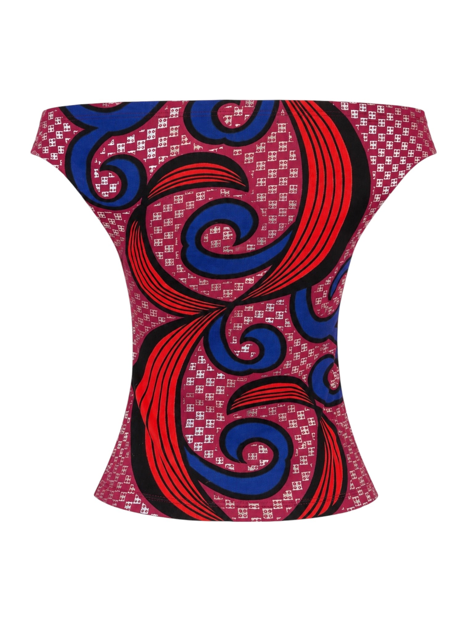 PURPLE & RED TRIBAL OFF THE SHOULDER TOP @AFENI