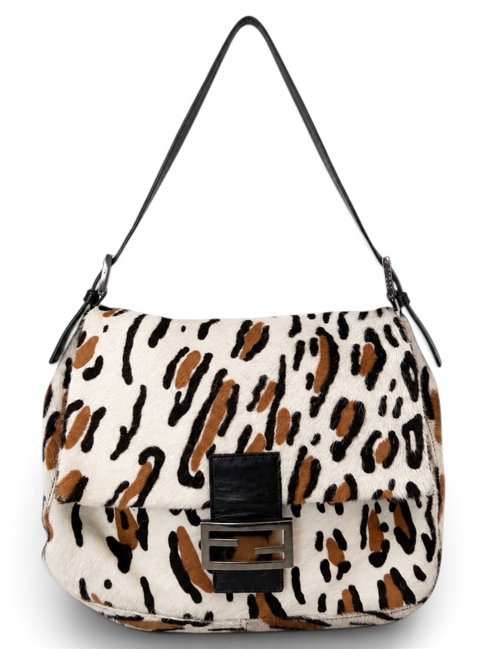 WHITE LEOPARD CALFHAIR MAMA BAGUETTE
