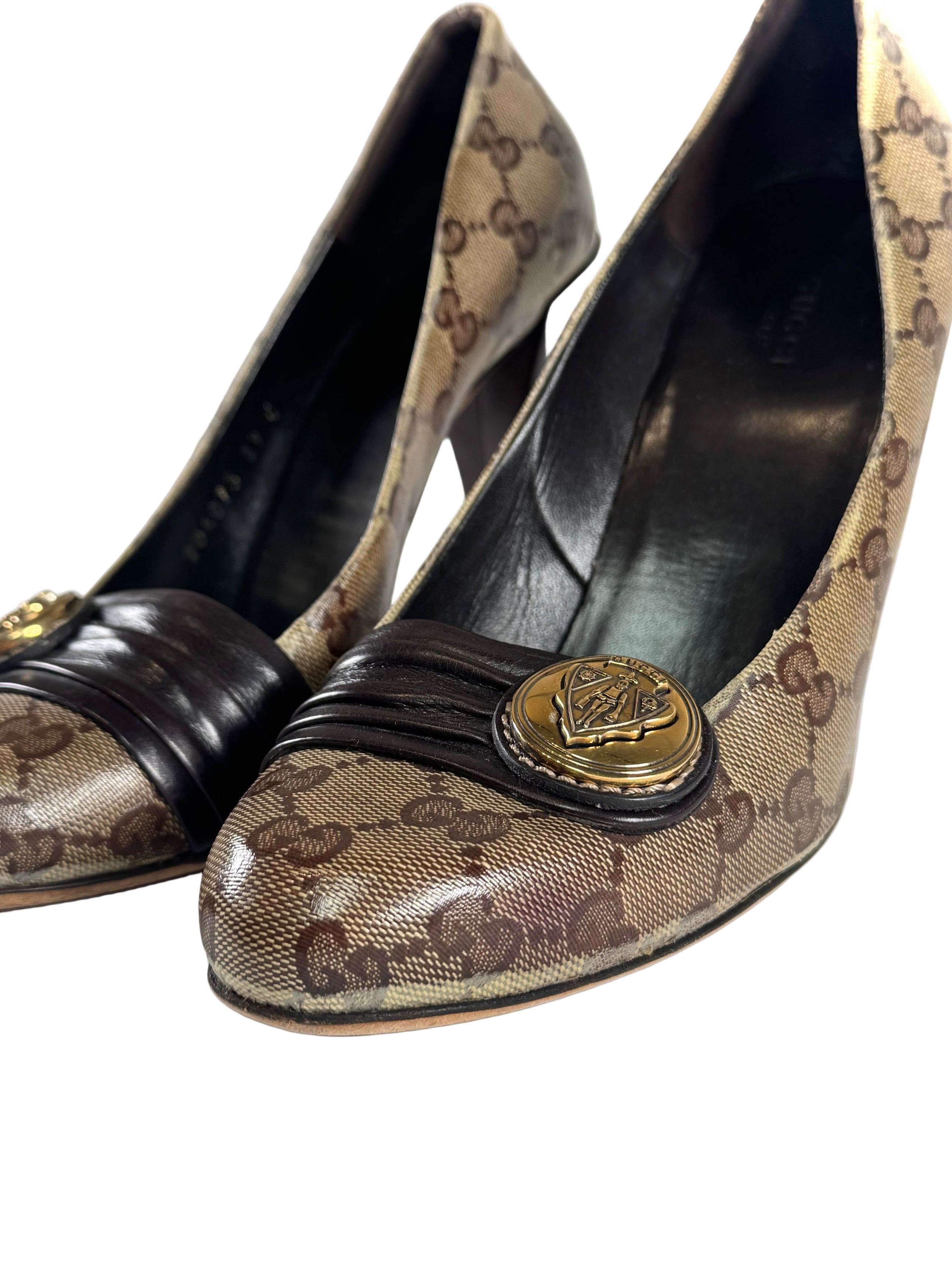 GUCCI GG SUPREME MONOGRAM PUMPS AS IS @BGRAS