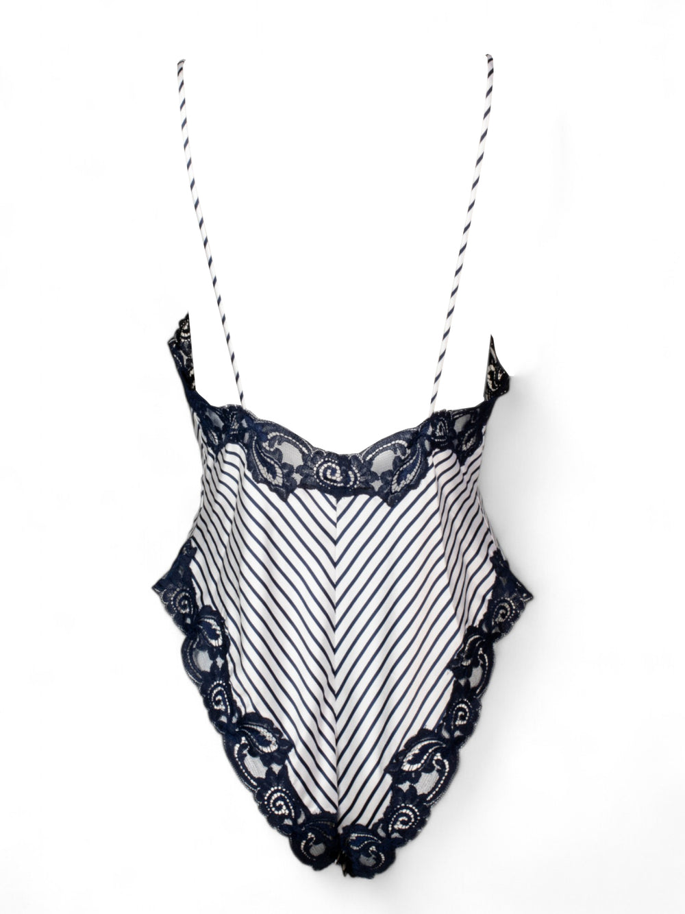 80'S STRIPED LACE BODYSUIT @MDGS