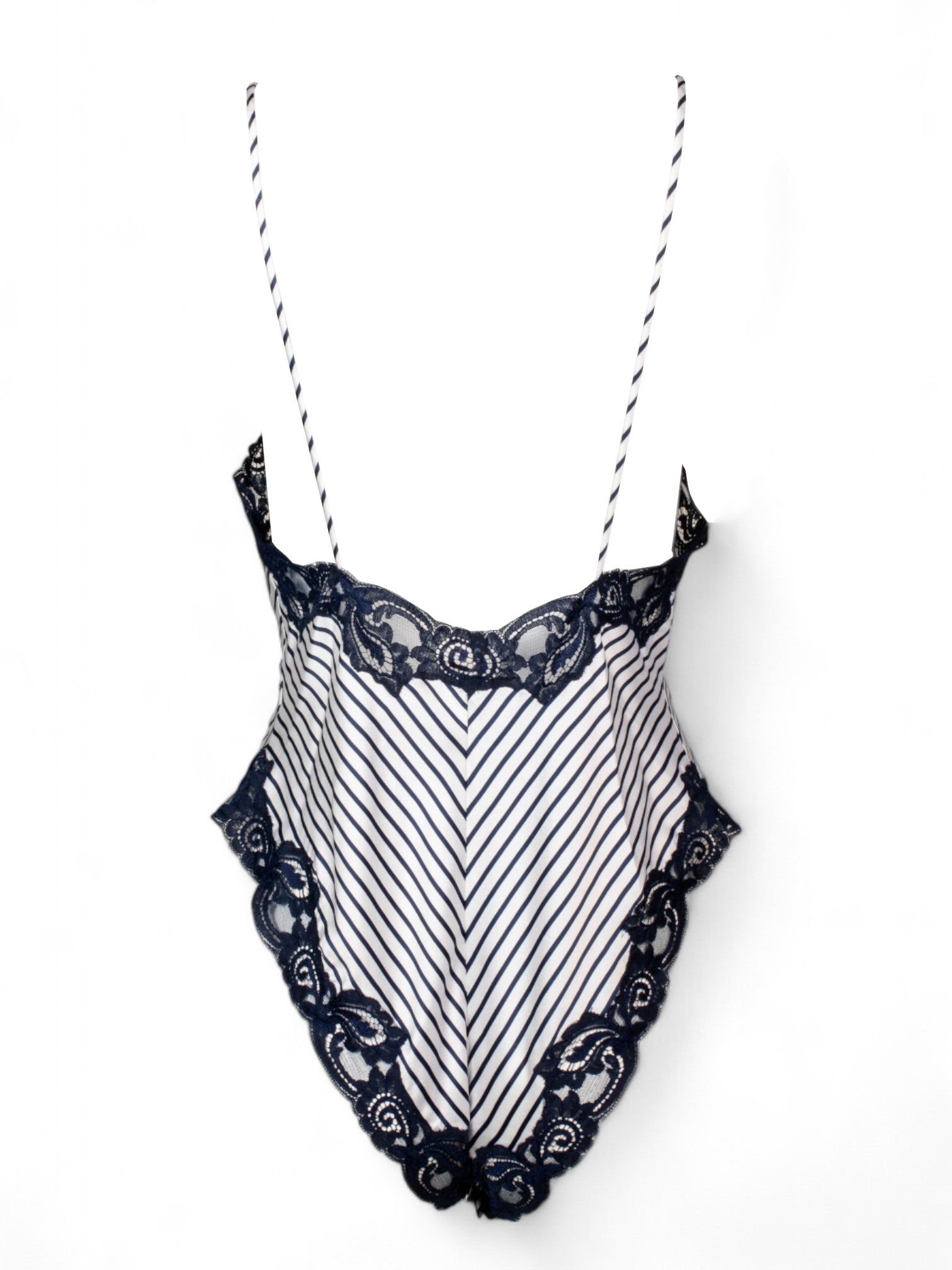 80'S STRIPED LACE BODYSUIT @MDGS