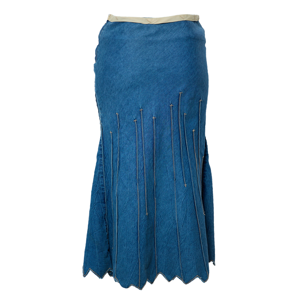 DENIM STITCHED SKIRT