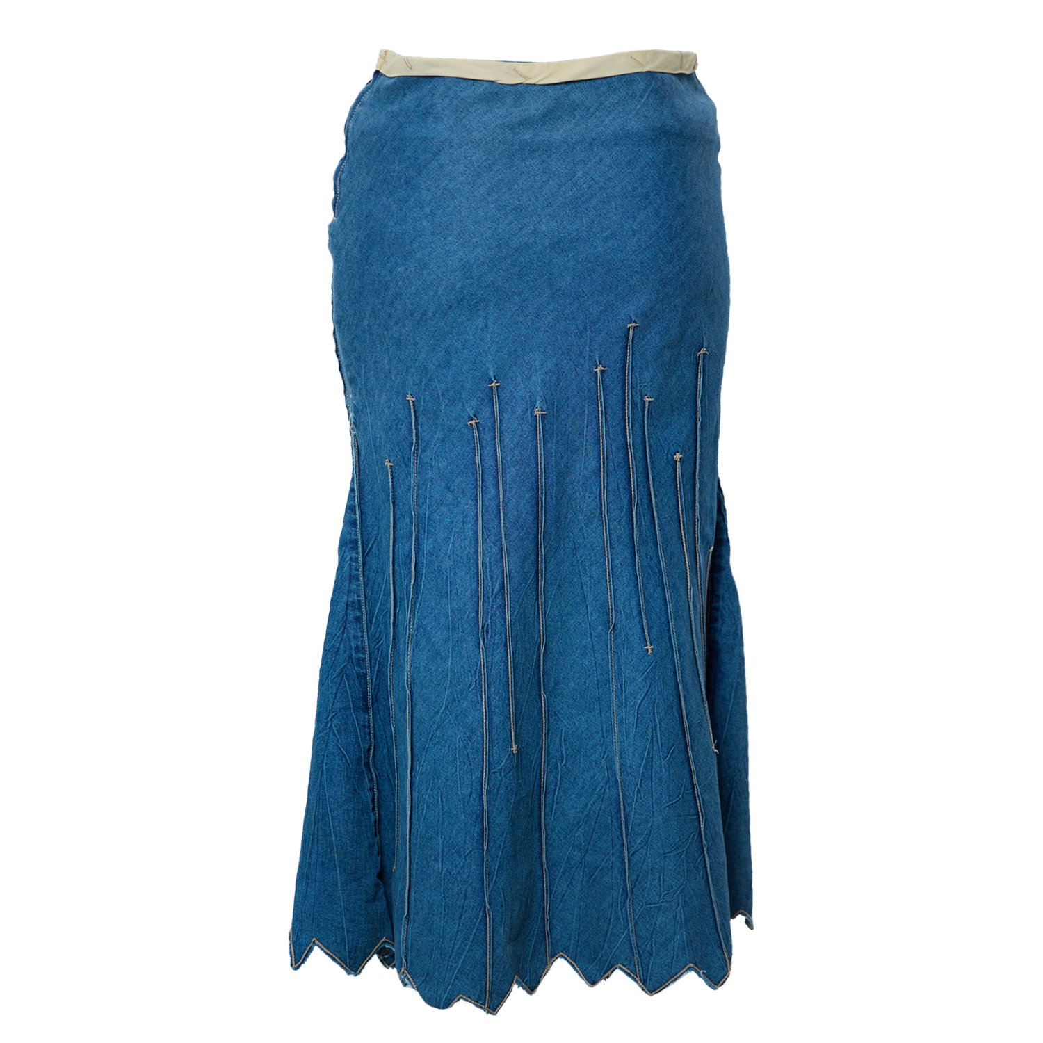 DENIM STITCHED SKIRT