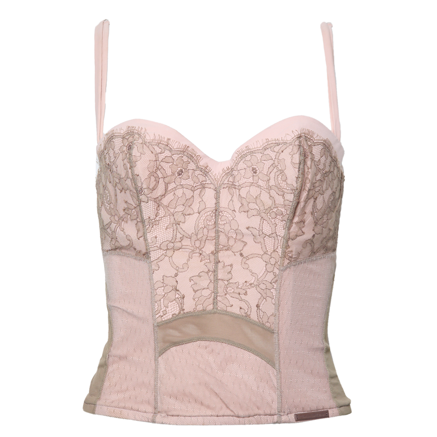 S/S 2006 JOHN GALLIANO PINK LACE CORSET TOP