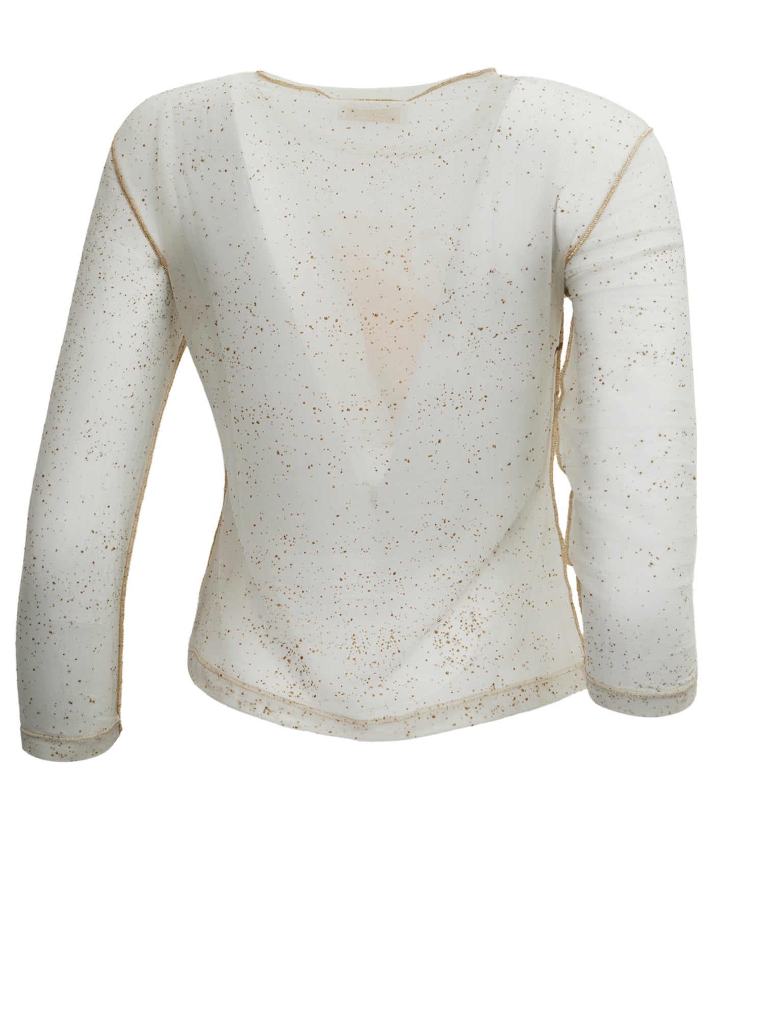 FW1999 ROSE PRINTED SPARKLE SHEER LONGSLEEVE (AS IS)