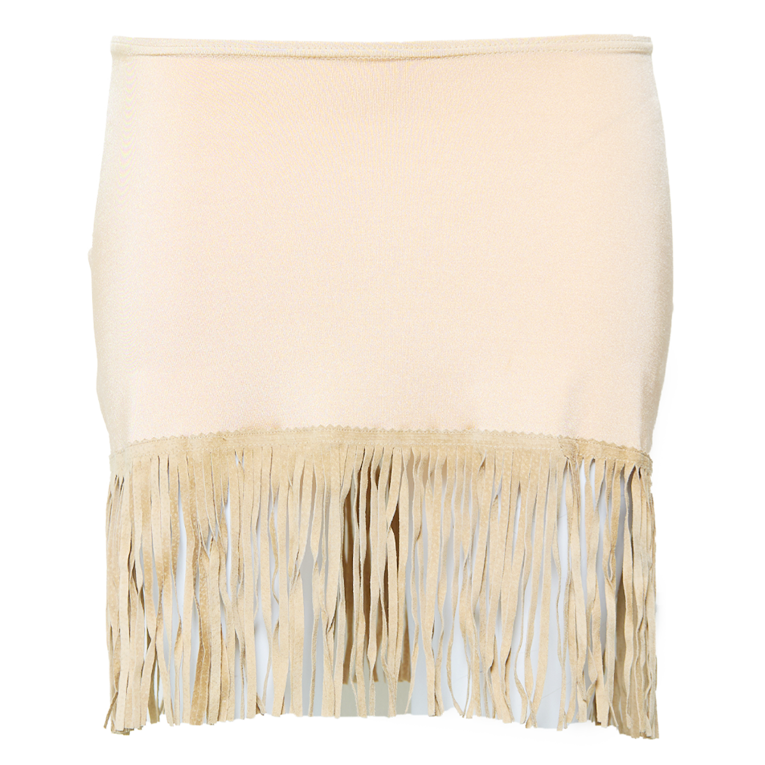 CHAMPAGNE FRINGE MINI SKIRT (NWT)