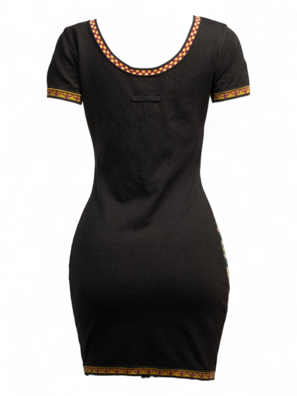 TRIBAL MINI DRESS W FLORAL EMBELLISHMENTS
