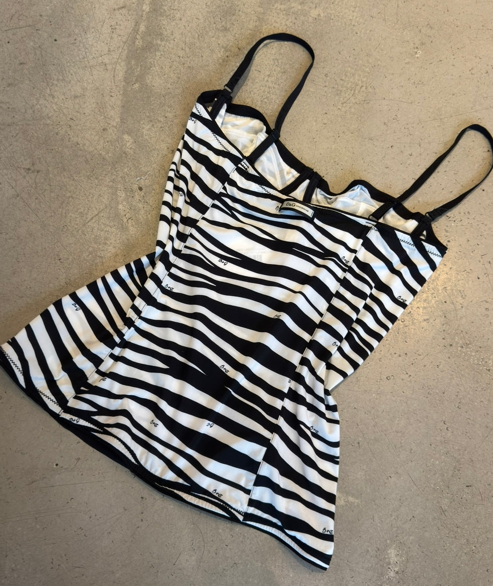 ZEBRA PRINTED BUSTIER TOP (NWT)