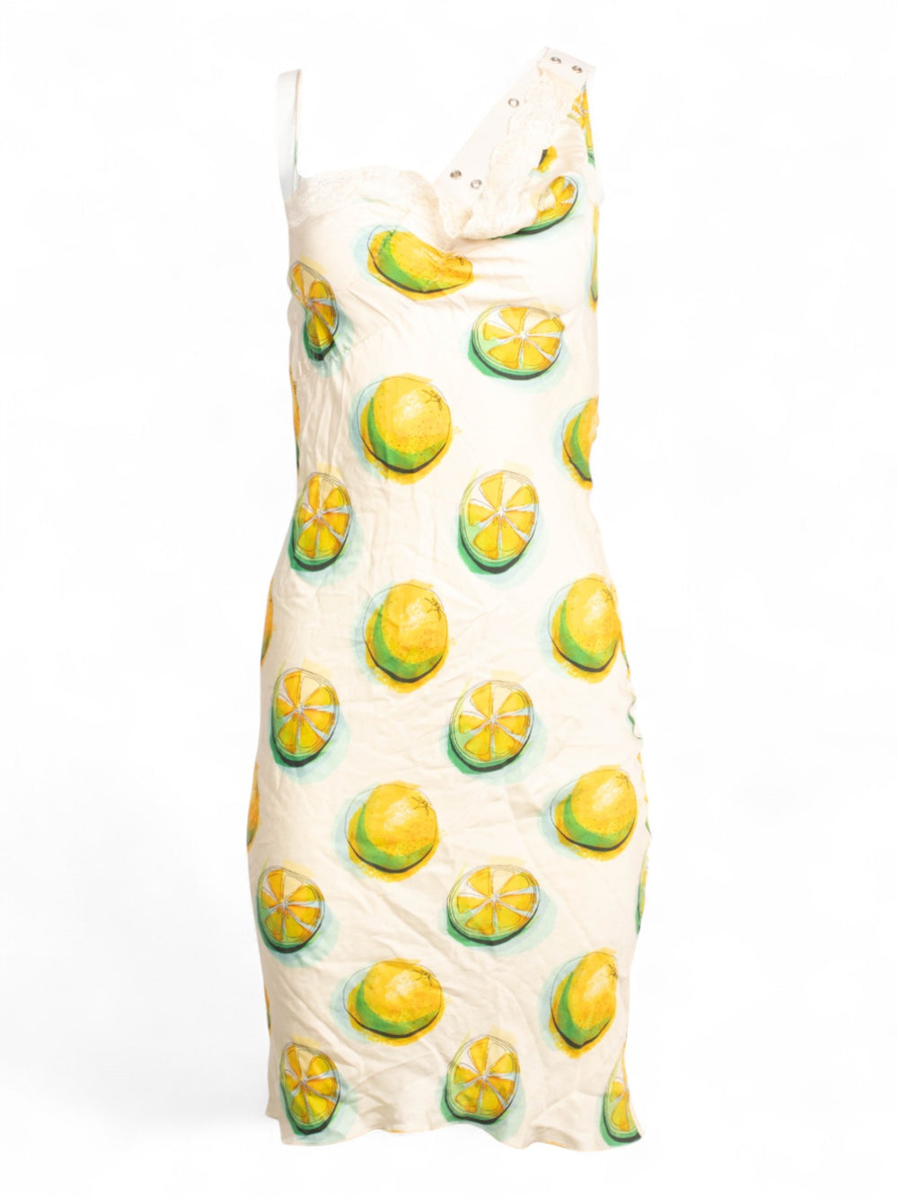 2004 LEMON PRINTED SILK DRESS