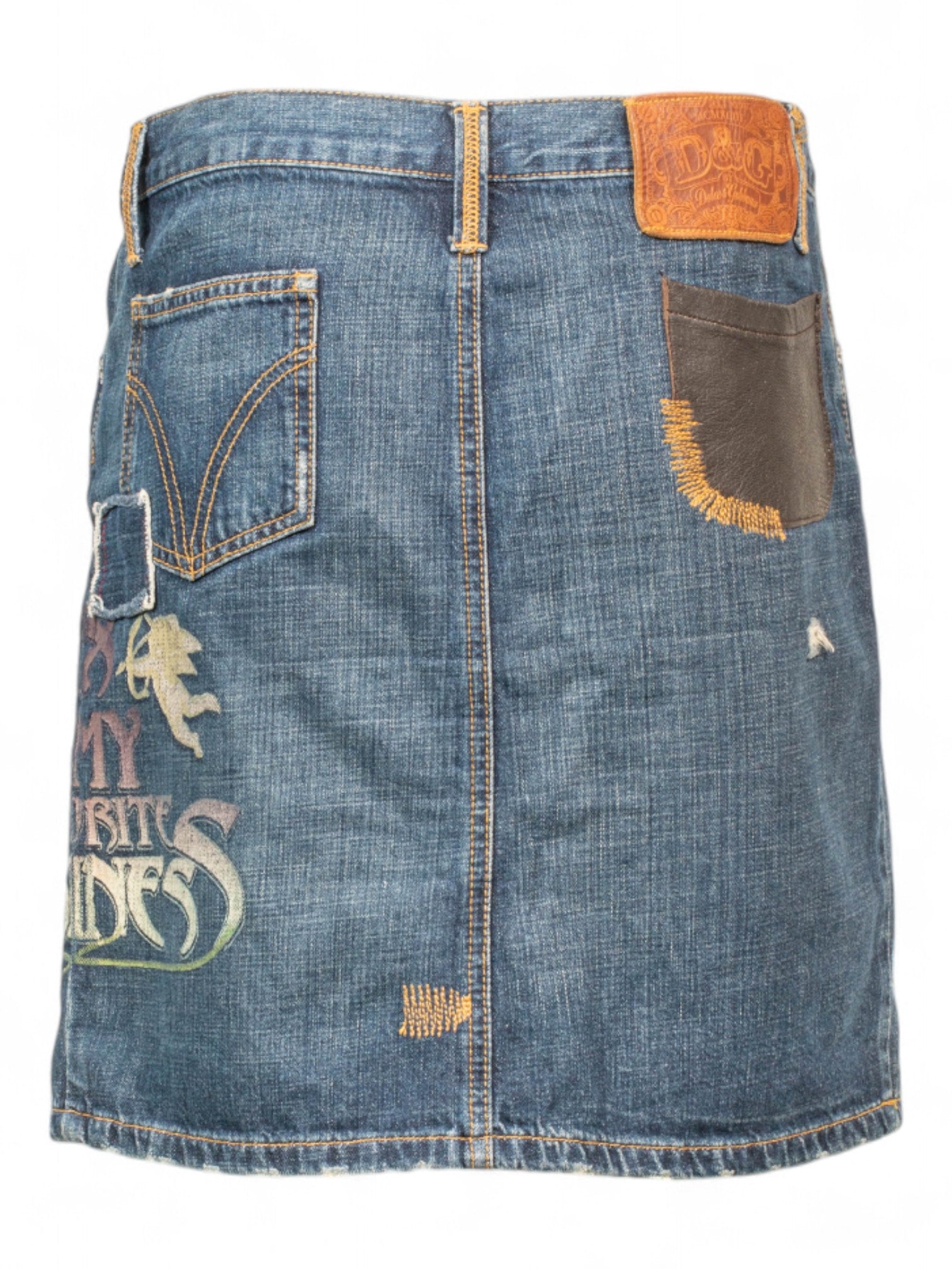FW04 "SEX IS MY FAVORITE BUSINESS" DENIM SKIRT