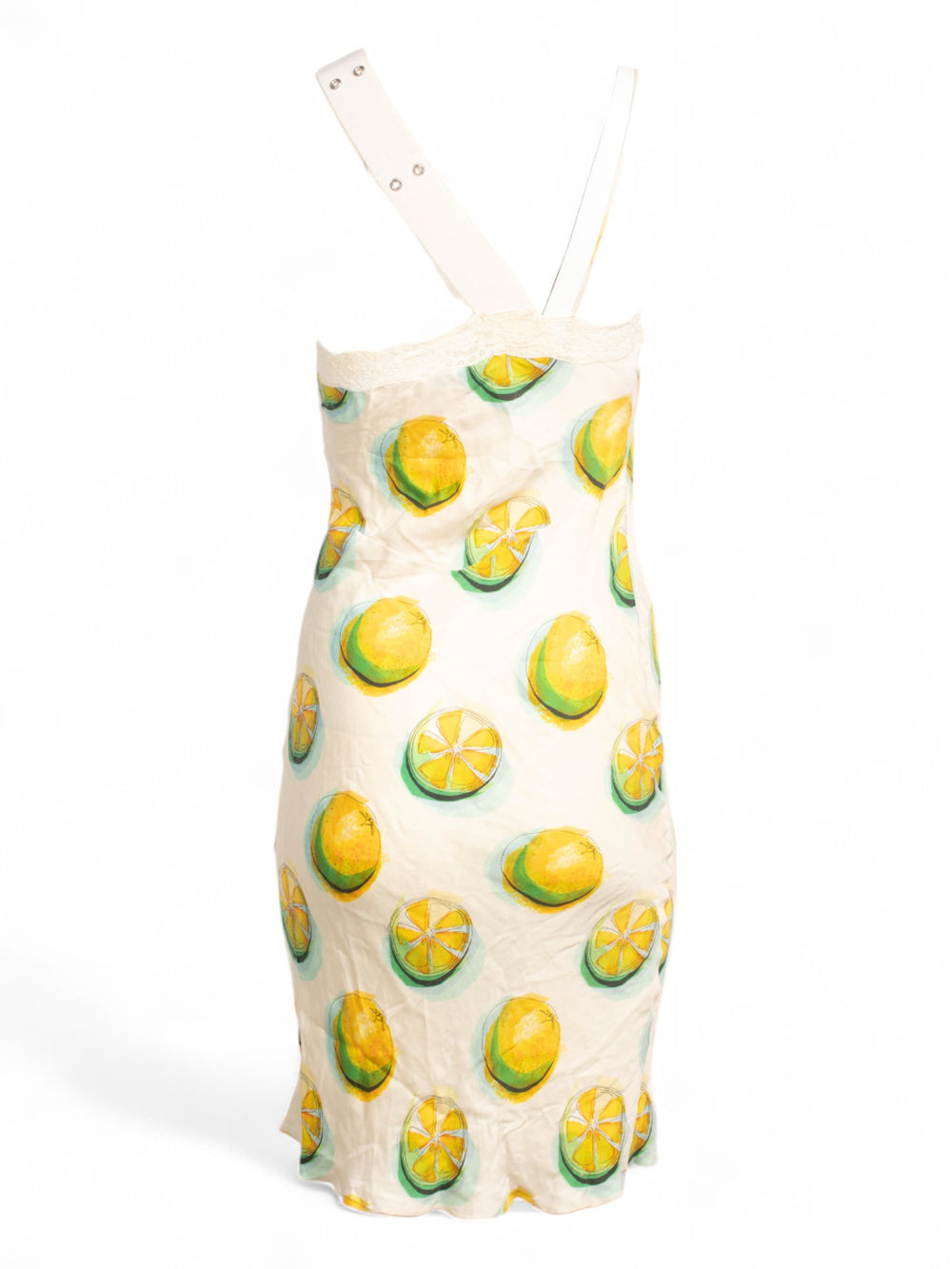 2004 LEMON PRINTED SILK DRESS