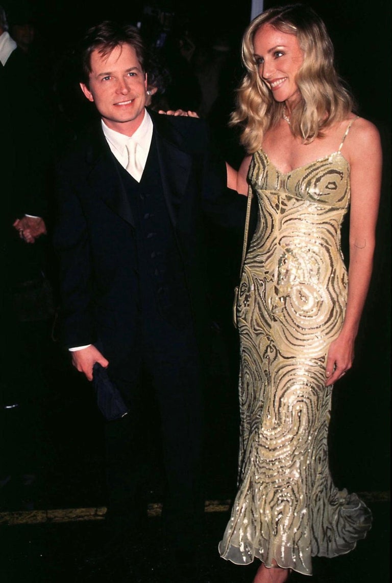 SS1997 RUNWAY SILK CHIFFON SEQUIN GOWN @KU