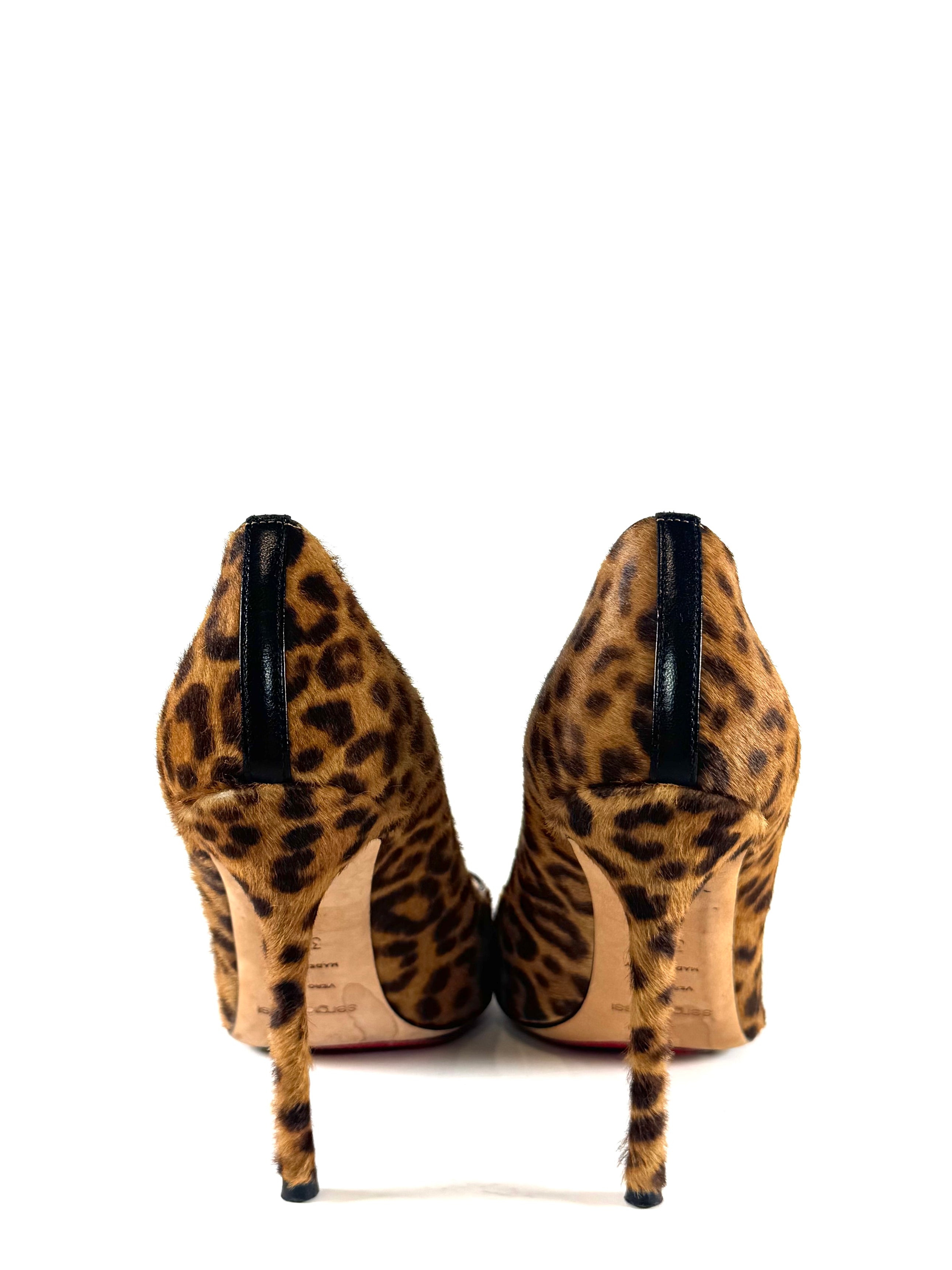 CHEETAH CALF HAIR PUMPS