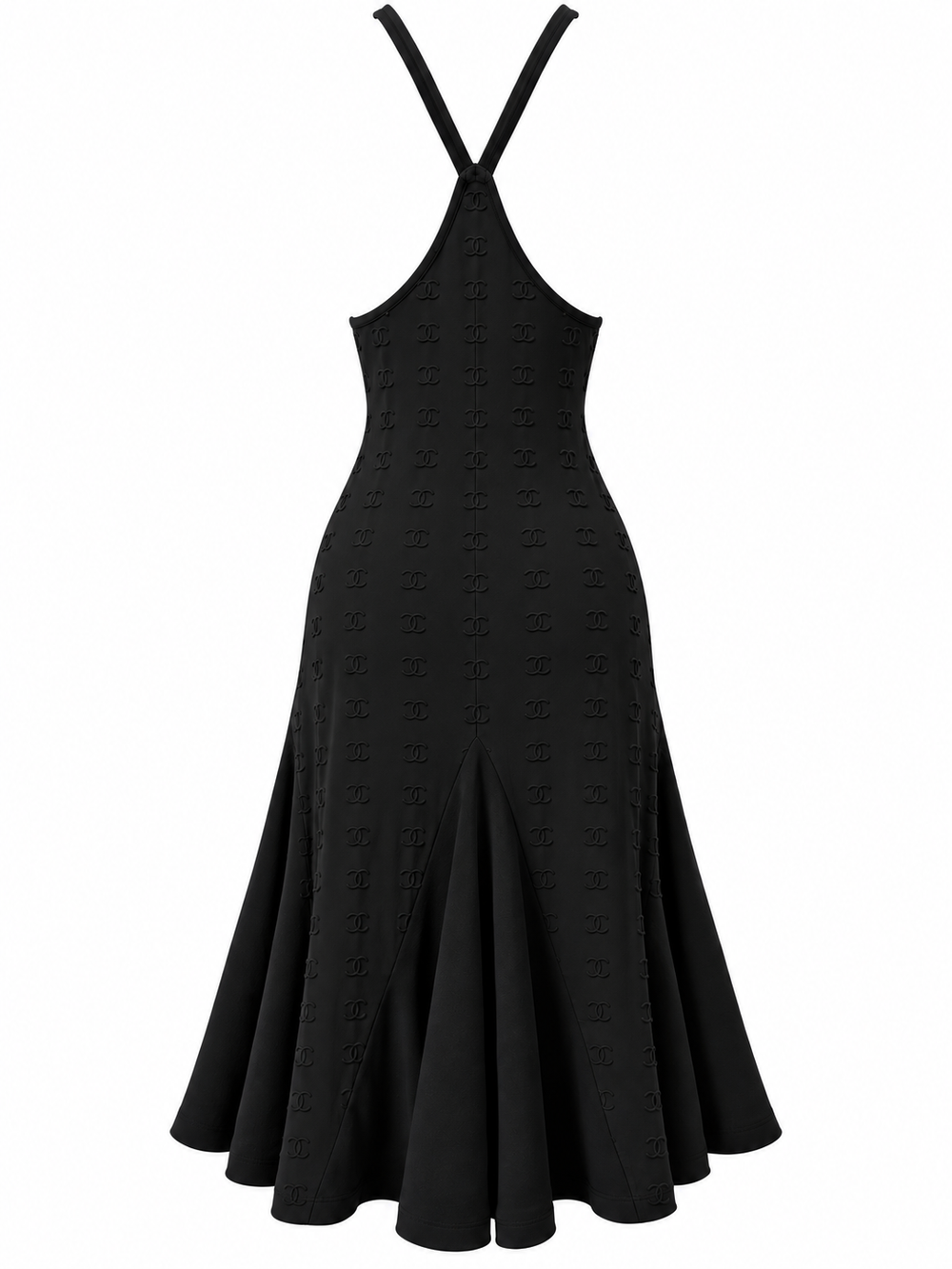 SS1997 BLACK CC RACERBACK MIDI DRESS @SM
