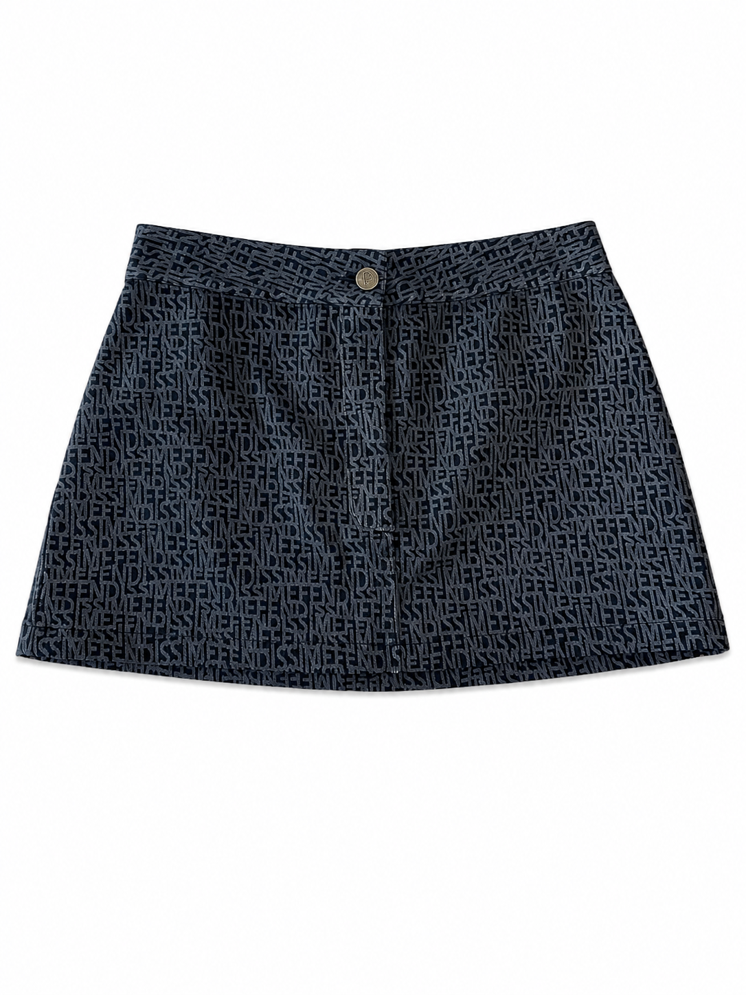 'FENDISSIME' MONOGRAM DENIM MINI SKIRT @SM