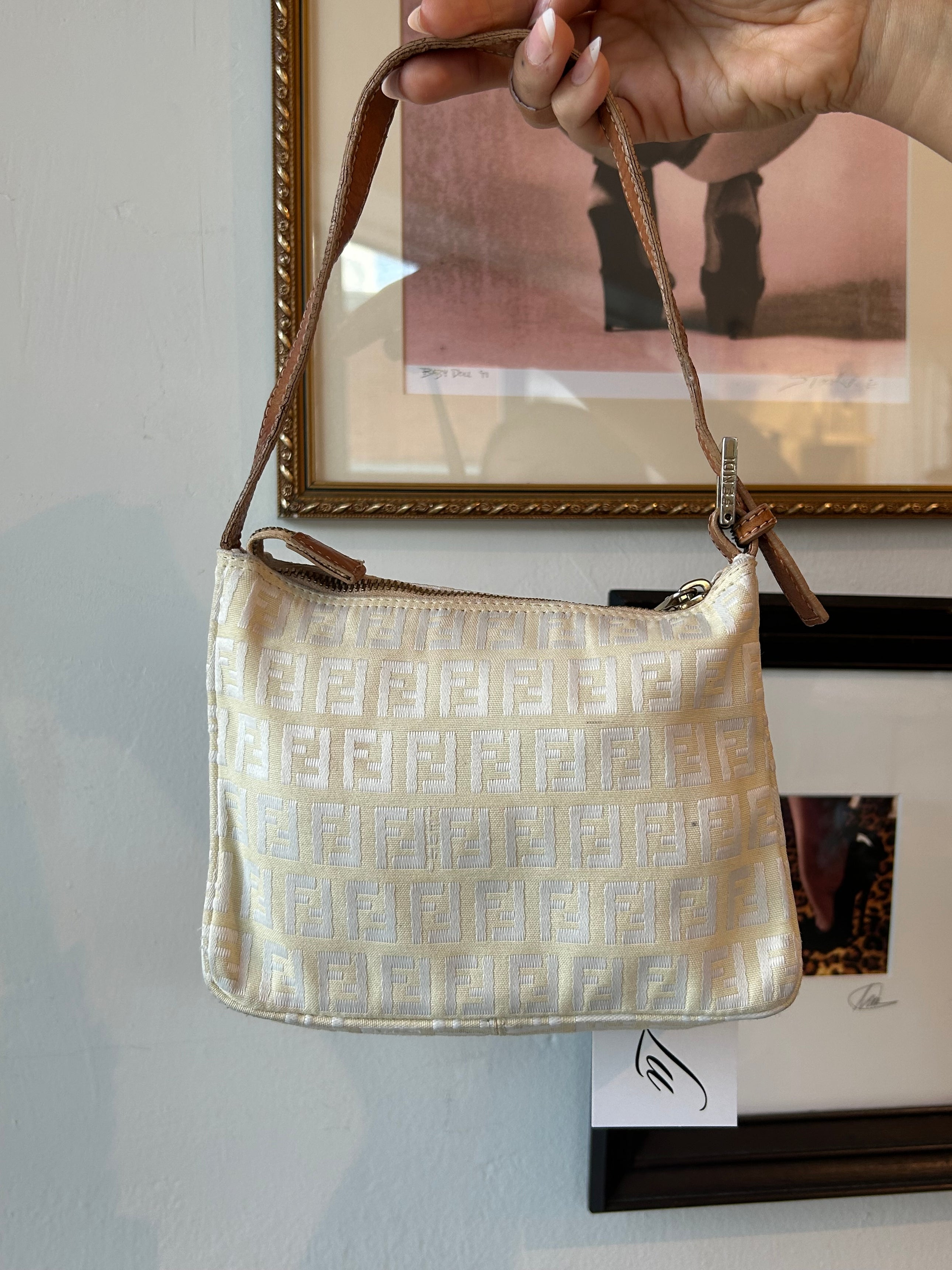 ZUCCHINO MONOGRAM IVORY HANDBAG *AS IS*