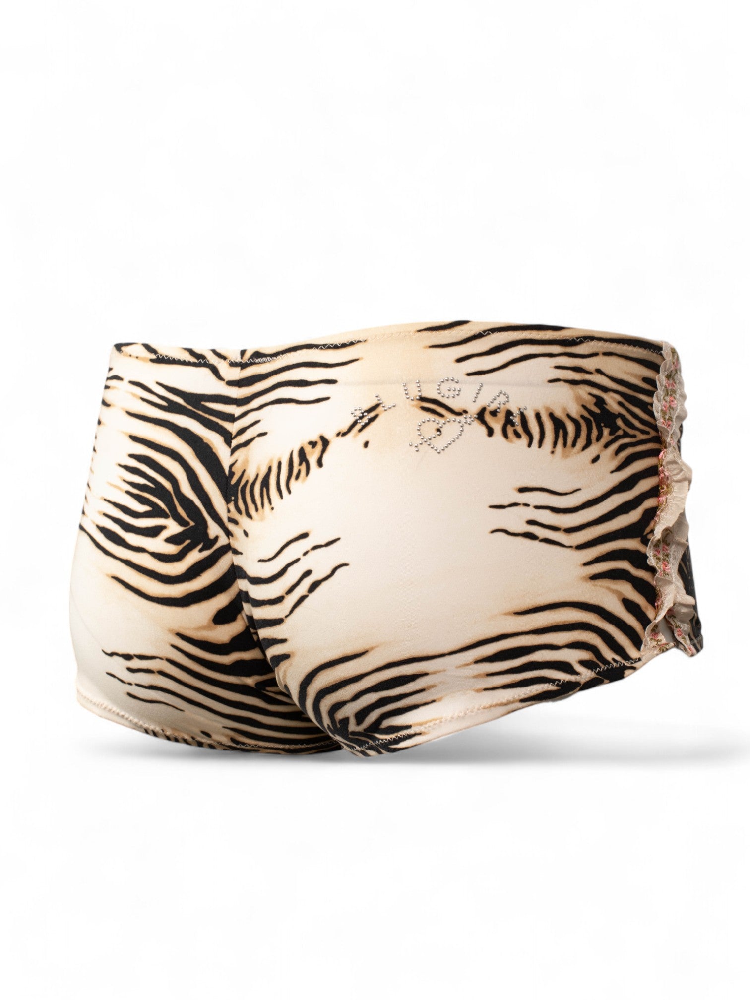 ZEBRA PRINTED 2PC BIKINI & SHORTS SET
