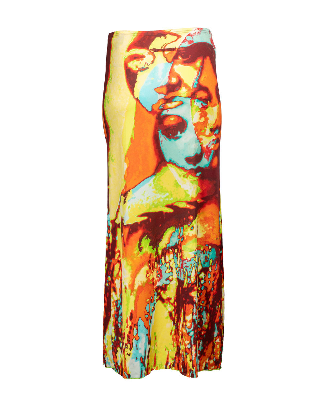 SS2000 PSYCHEDELIC FACE PRINTED MAXI SKIRT