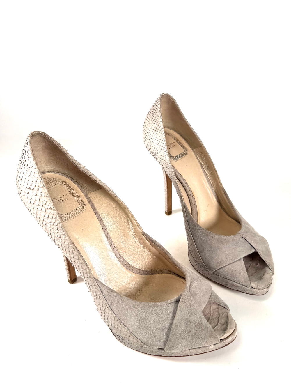 SUEDE & SNAKESKIN PUMPS