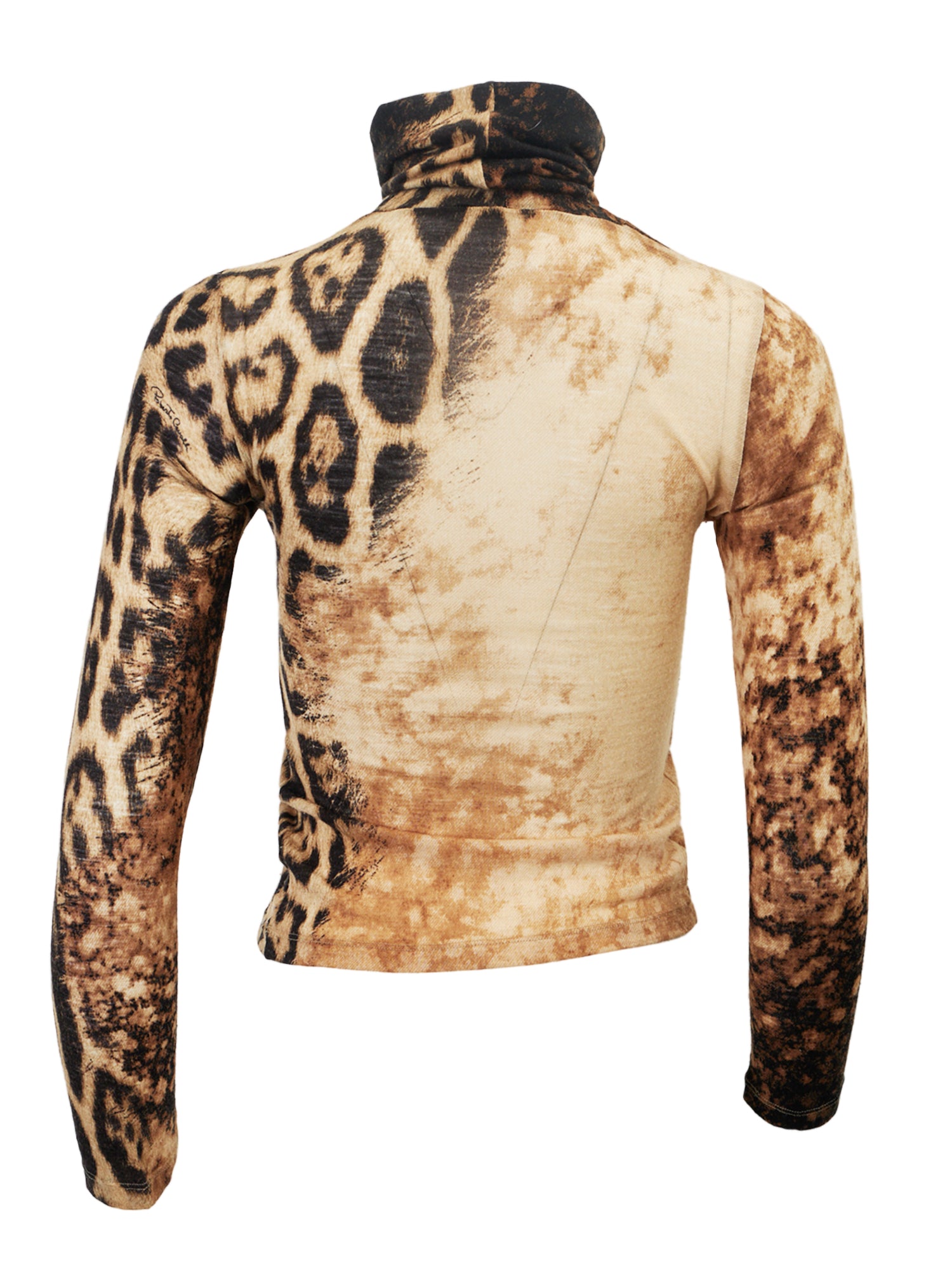 FW01 CHEETAH & BROWN PRINTED TURTLENECK