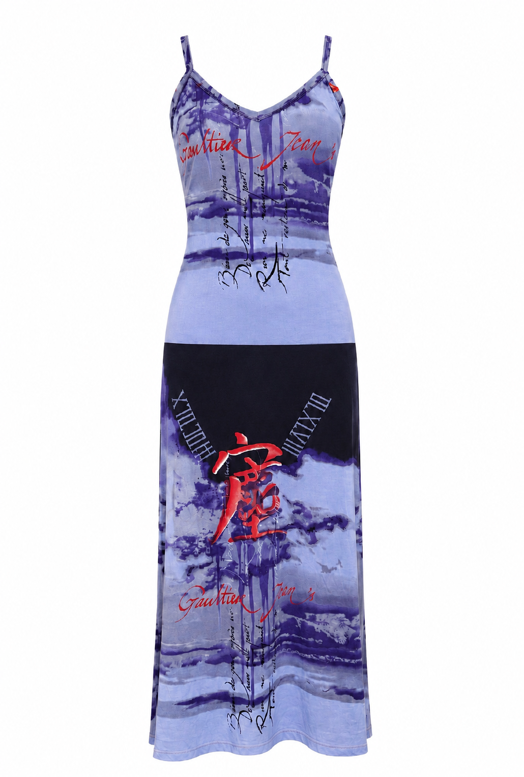 AW97 PURPLE ASIAN PRINTED MAXI DRESS