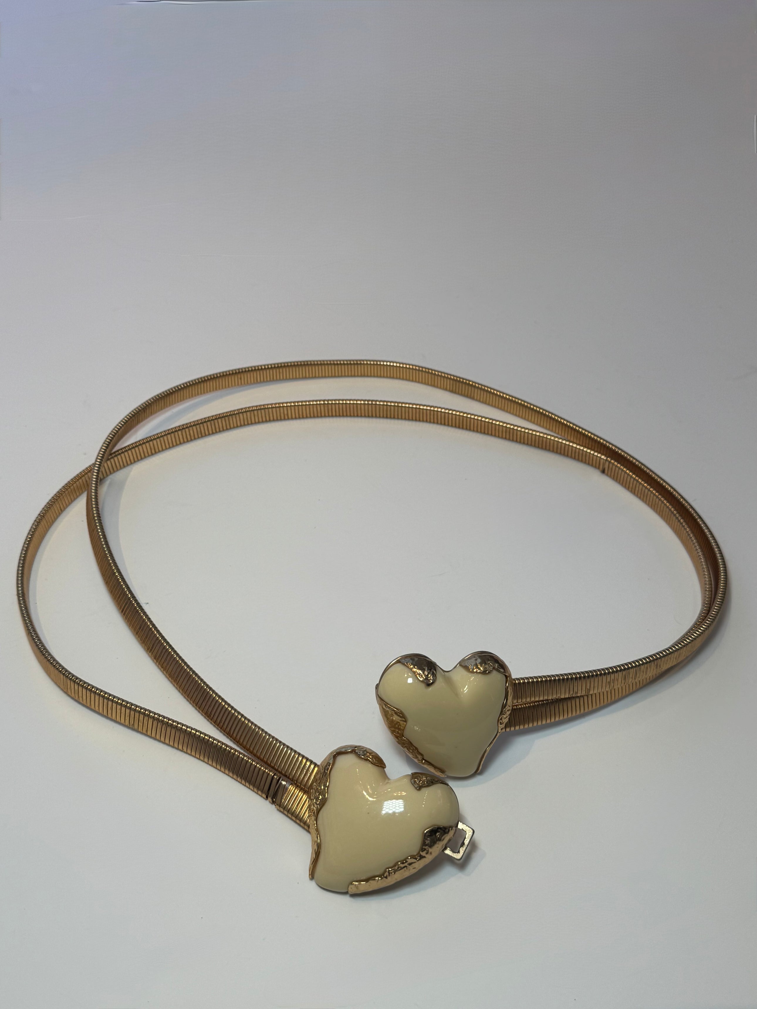 GOLD HEART ENAMEL BELT