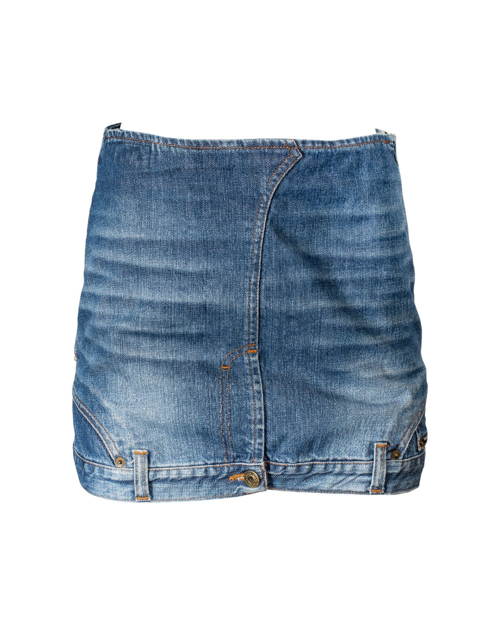 UPSIDE DOWN DENIM MINI SKIRT
