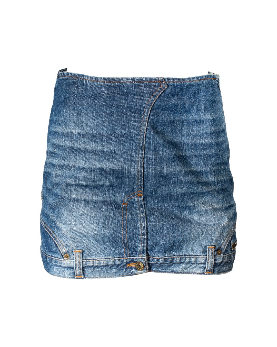 UPSIDE DOWN DENIM MINI SKIRT