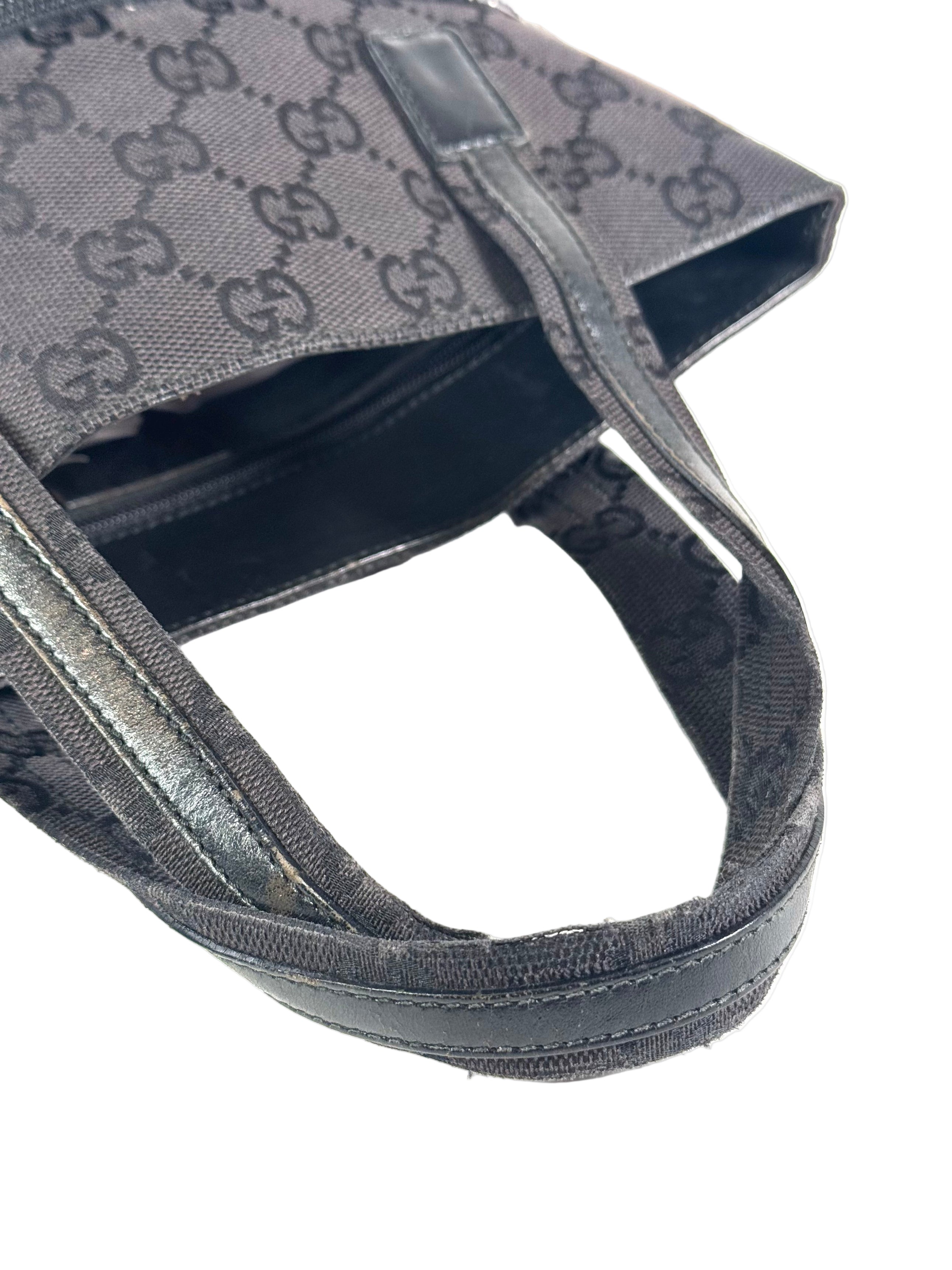 BLACK MONOGRAM MINI TOTE PURSE