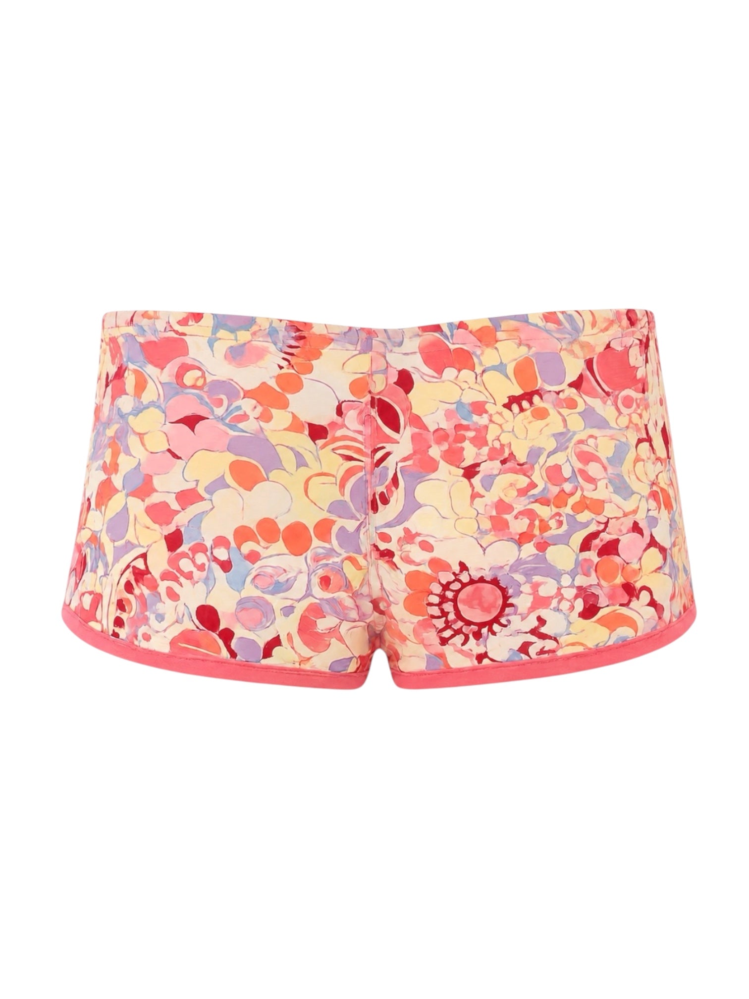 PINK ABSTRACT MINI SHORTS