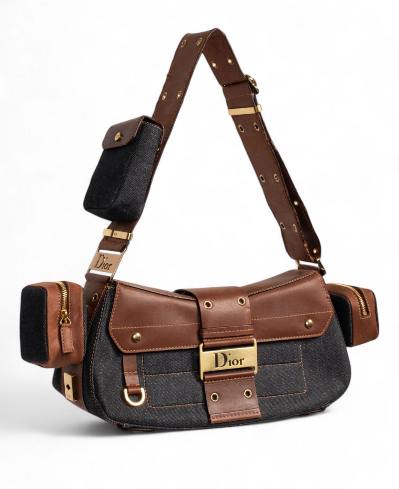 COLUMBUS DENIM & LEATHER BAG