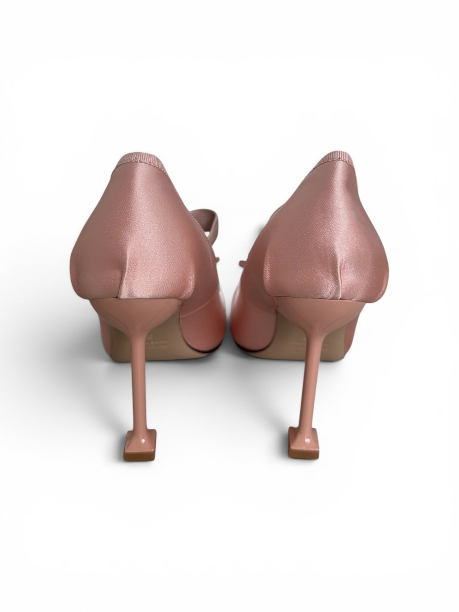 BABY PINK SATIN BALLET HEELS (W BOX)