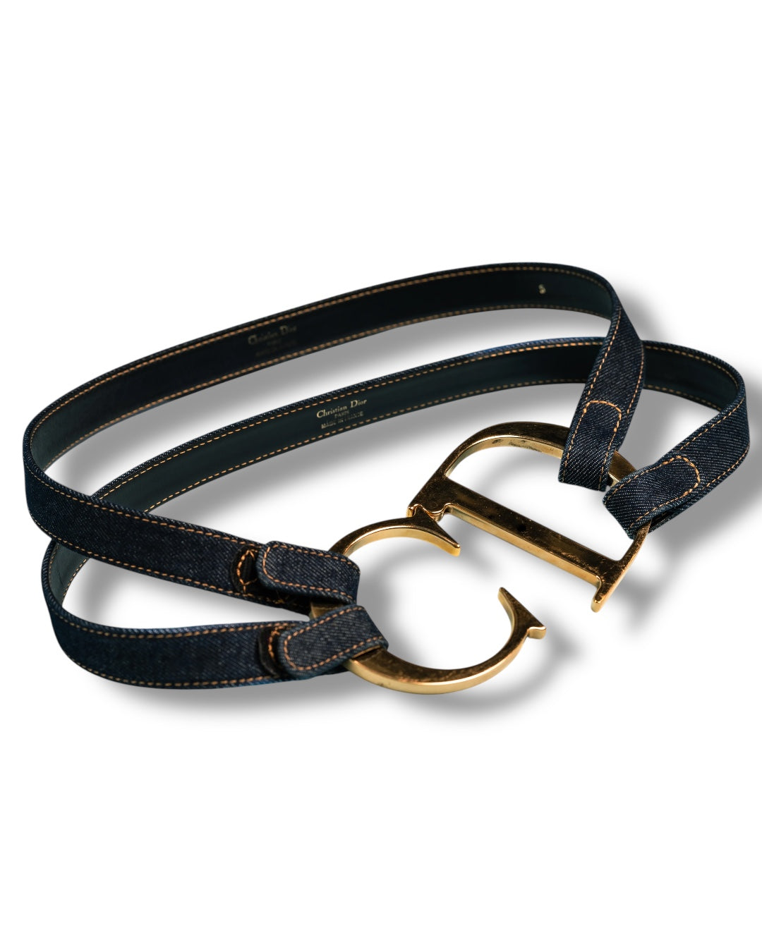 SS00 OVERSIZED CD RARE DENIM LOGO BELT