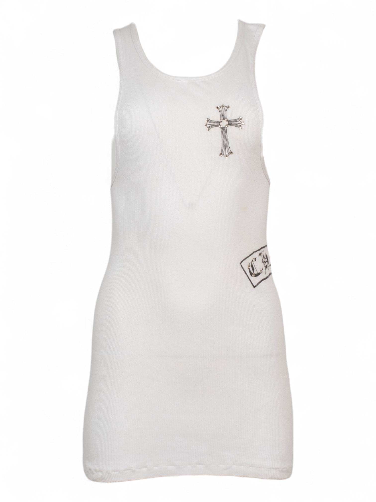 VINTAGE WHITE SWAROVSKI MINI DRESS