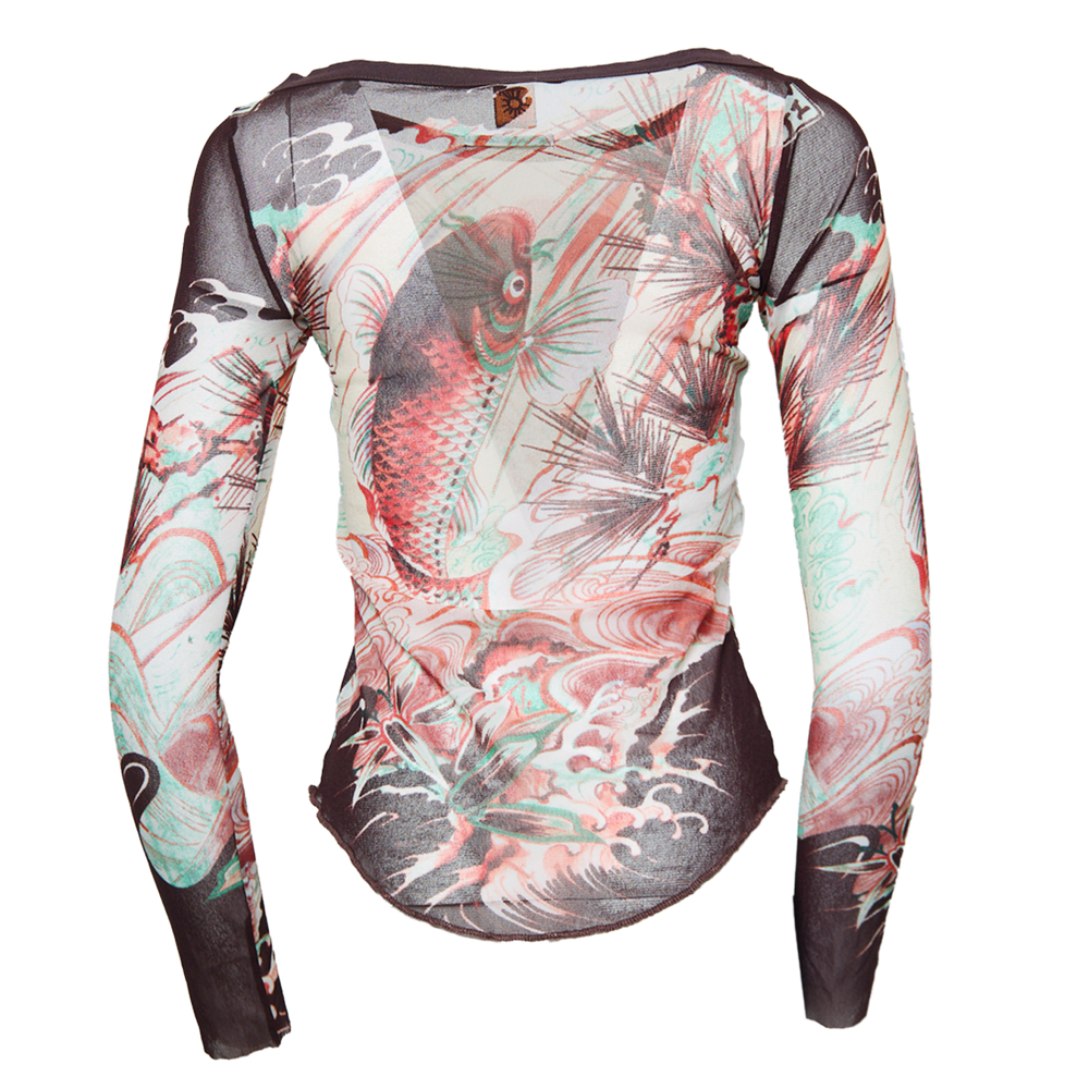 KOI FISH LONGSLEEVE MESH TOP