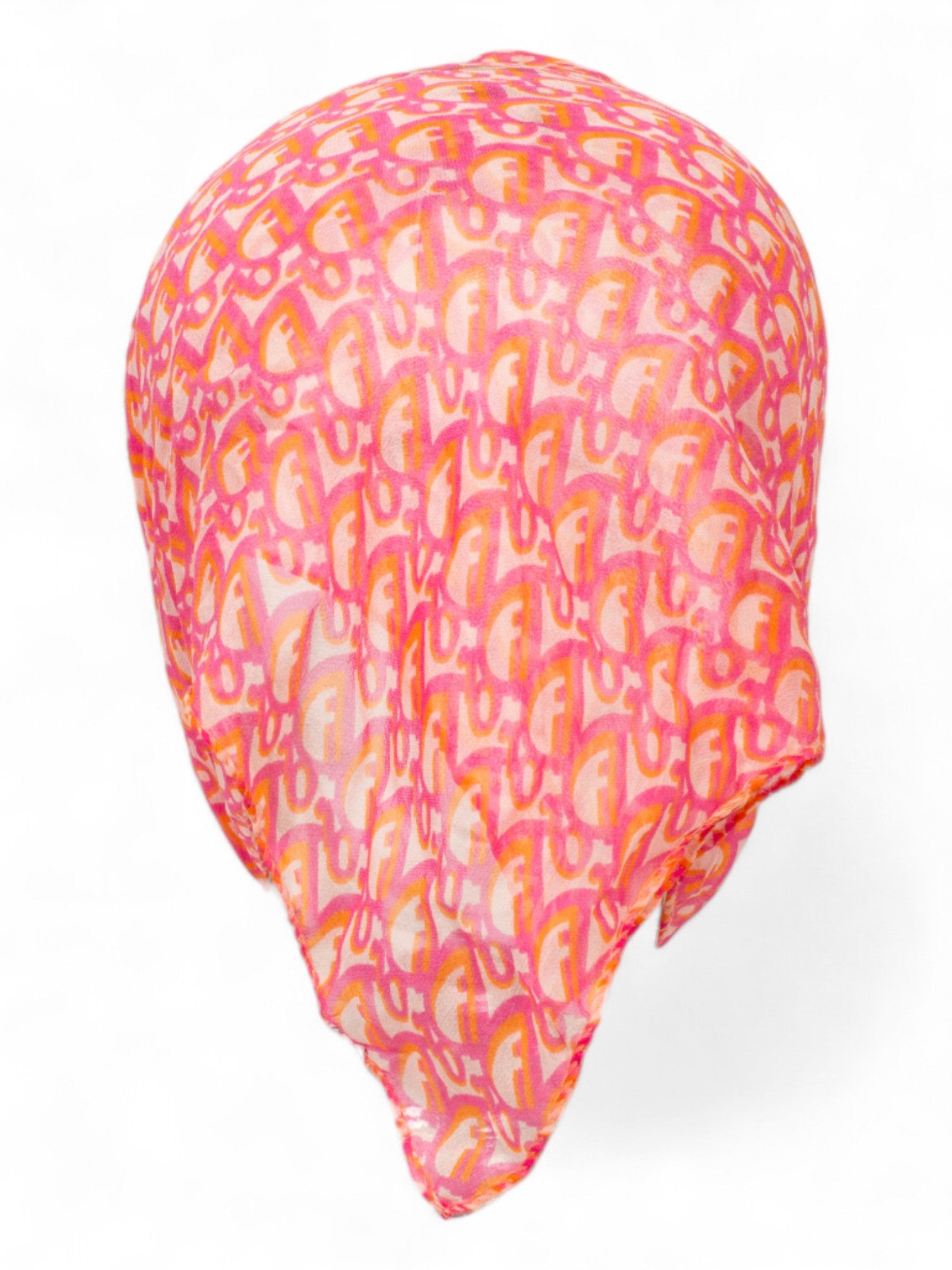 PINK MONOGRAM SILK SHEER SCARF