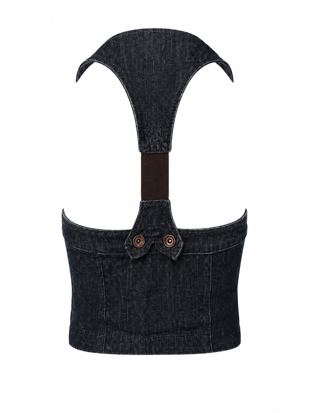 00'S DENIM NAPOLEAN STYLE BUTTON VEST