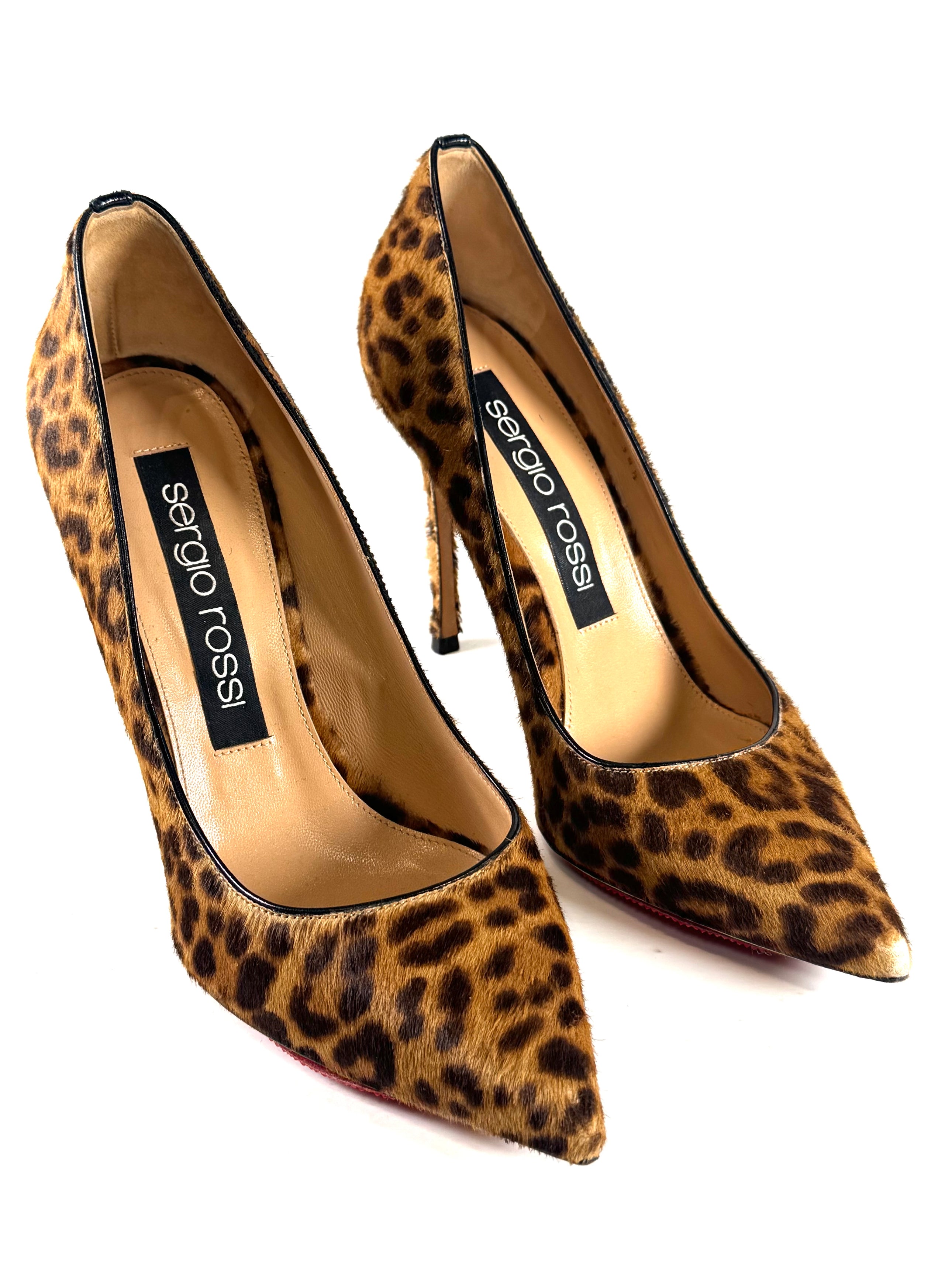 CHEETAH CALF HAIR PUMPS