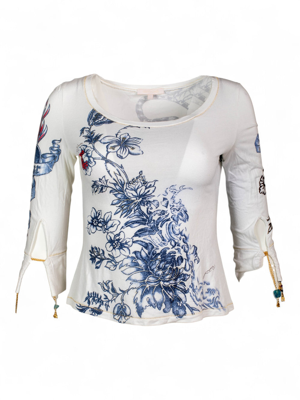 2003 TATTOO AMOUR PRINT L/S TOP W CHARMS