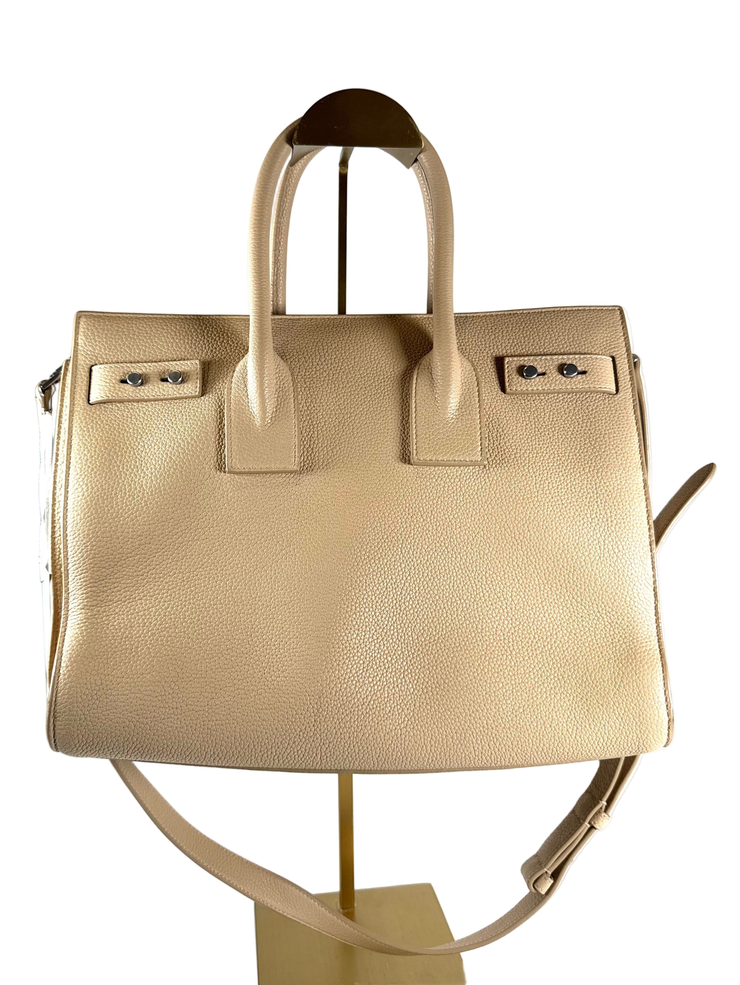 SAC DE JOUR SAND LEATHER SMALL TOTE @NICOZ