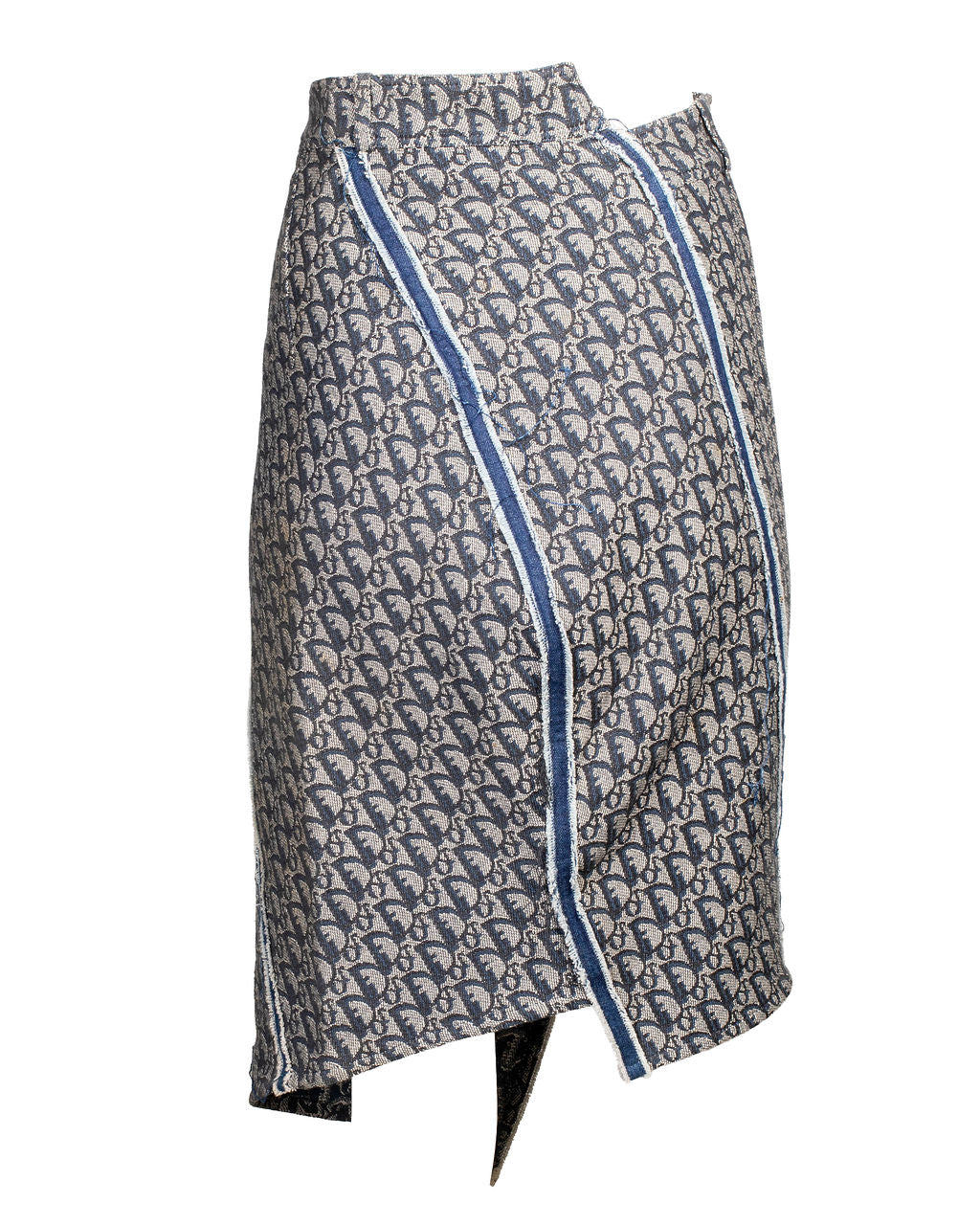 SS00 NAVY MONOGRAM MIDI SKIRT *TRINA PERSONAL*