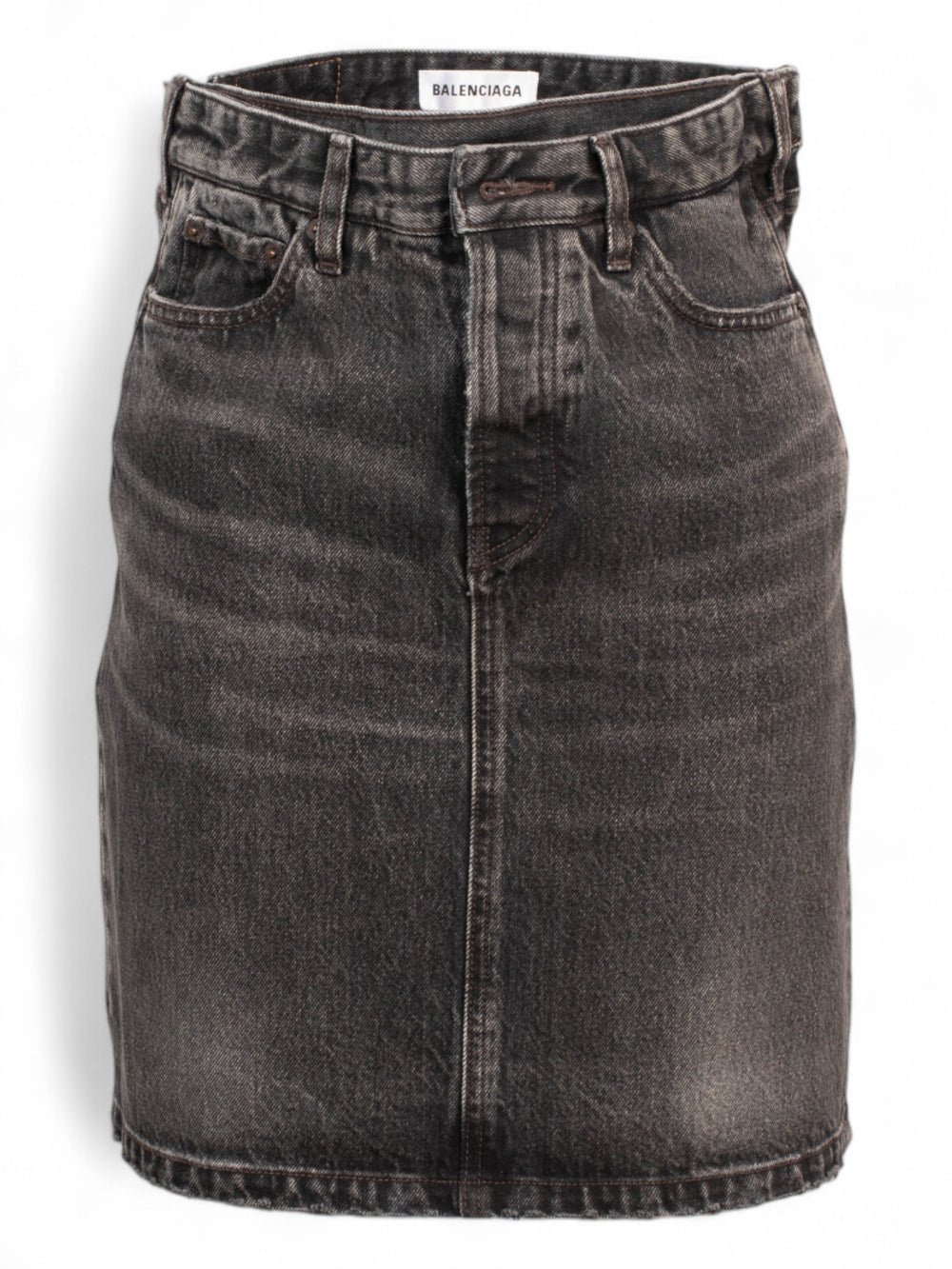 SS21 DENIM MIDI SKIRT W ZIPPER @KGUE