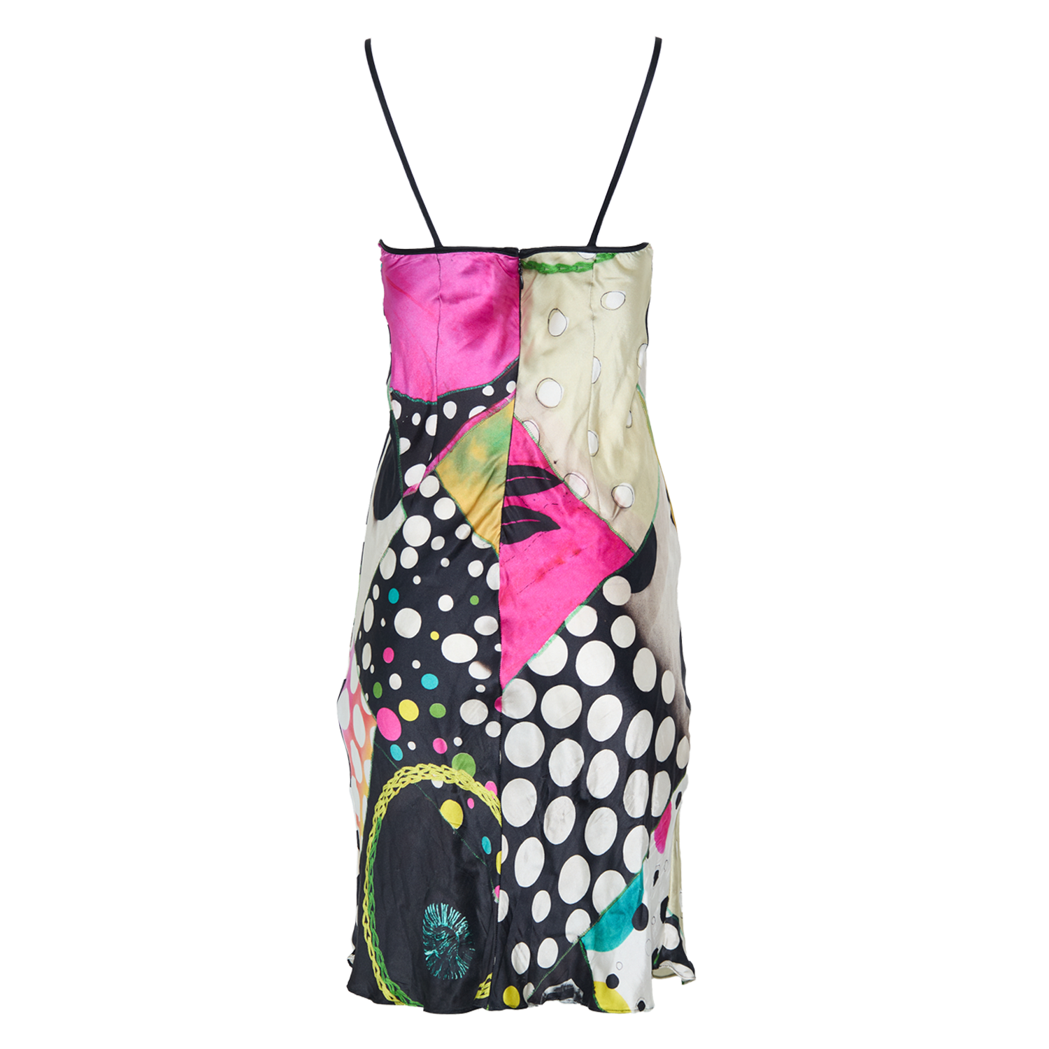 90S SILK POLKA DOT MULTICOLOR DRESS