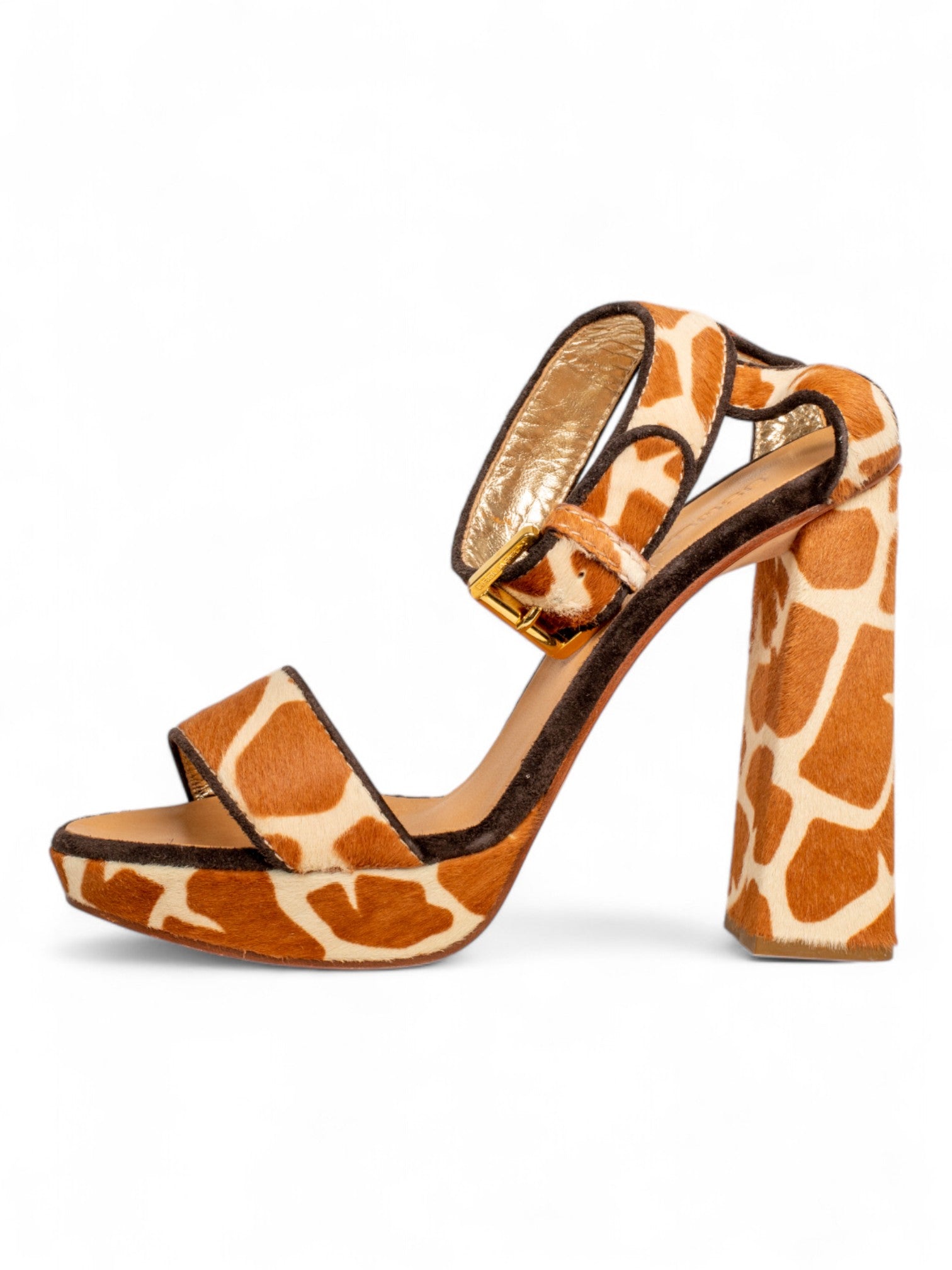 GIRAFFE PRINT CALFHAIR HEELS