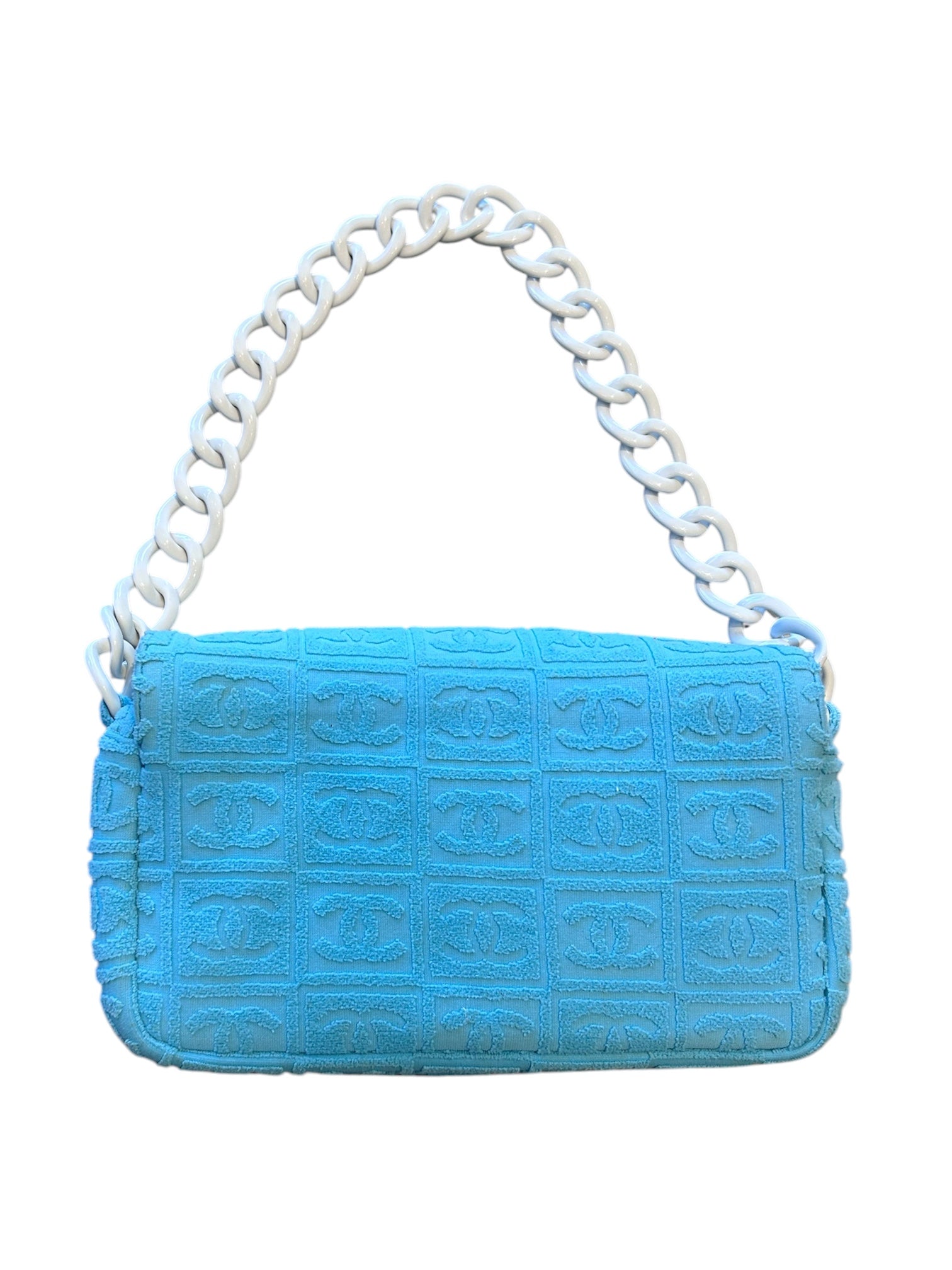 2002 BABY BLUE TERRY CLOTH SHOULDER BAG