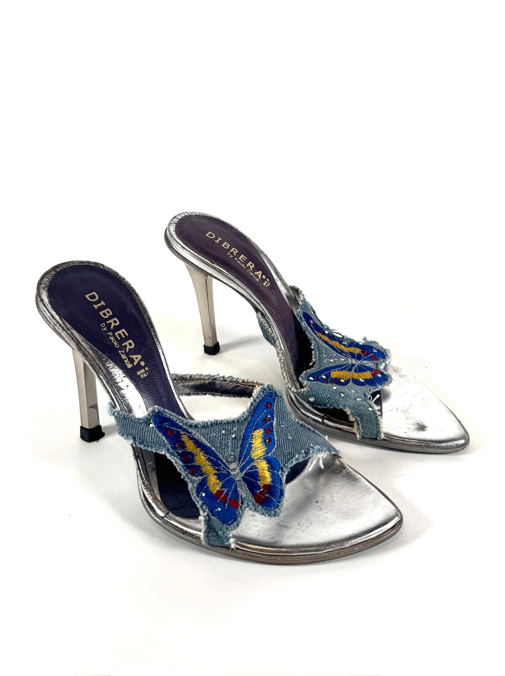 DIBRERA DENIM BUTTERFLY HEELS